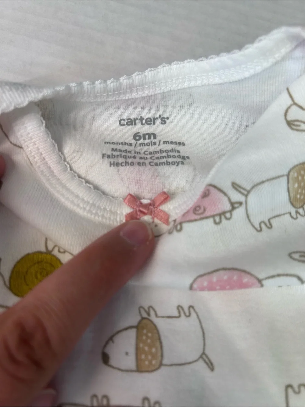 Carter's Pink Bunny & Printed Long-Sleeve One-Pieces with Pink Pants